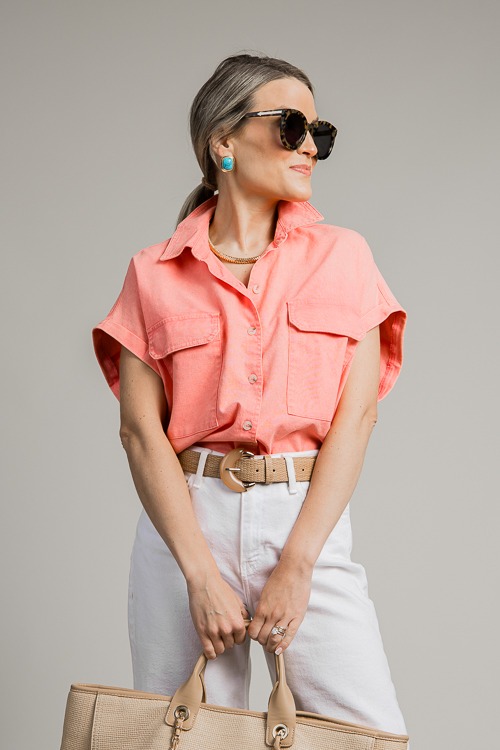 Tara Linen Shirt, Coral - 4K7A0259- (10)h.jpg